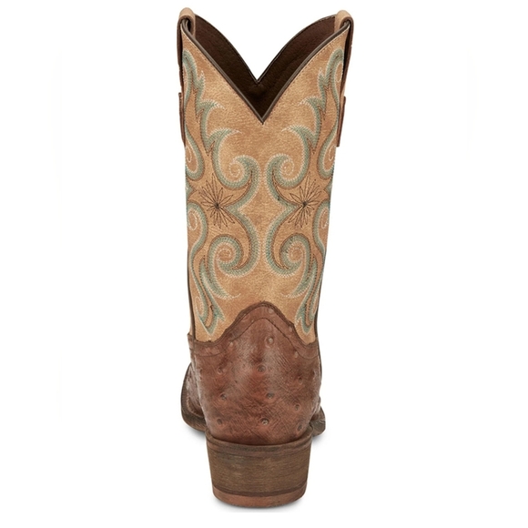 Nocona Women's 7.5B Hierra Ostrich Print Square Toe Western Boots - Picture 5 of 8